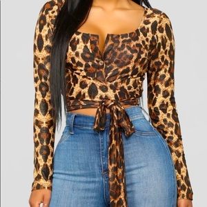 Leopard Crop Top